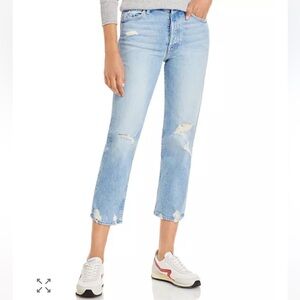 MOTHER Denim The Tomcat High Rise Cropped Straight Jeans, The Confession, Sz 24